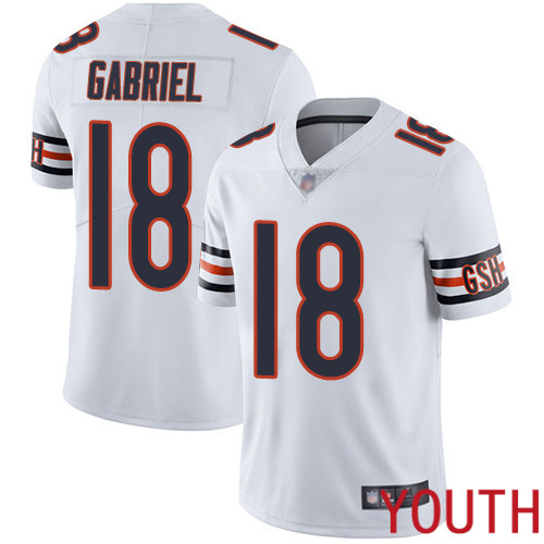 Chicago Bears Limited White Youth Taylor Gabriel Road Jersey NFL Football 18 Vapor Untouchable